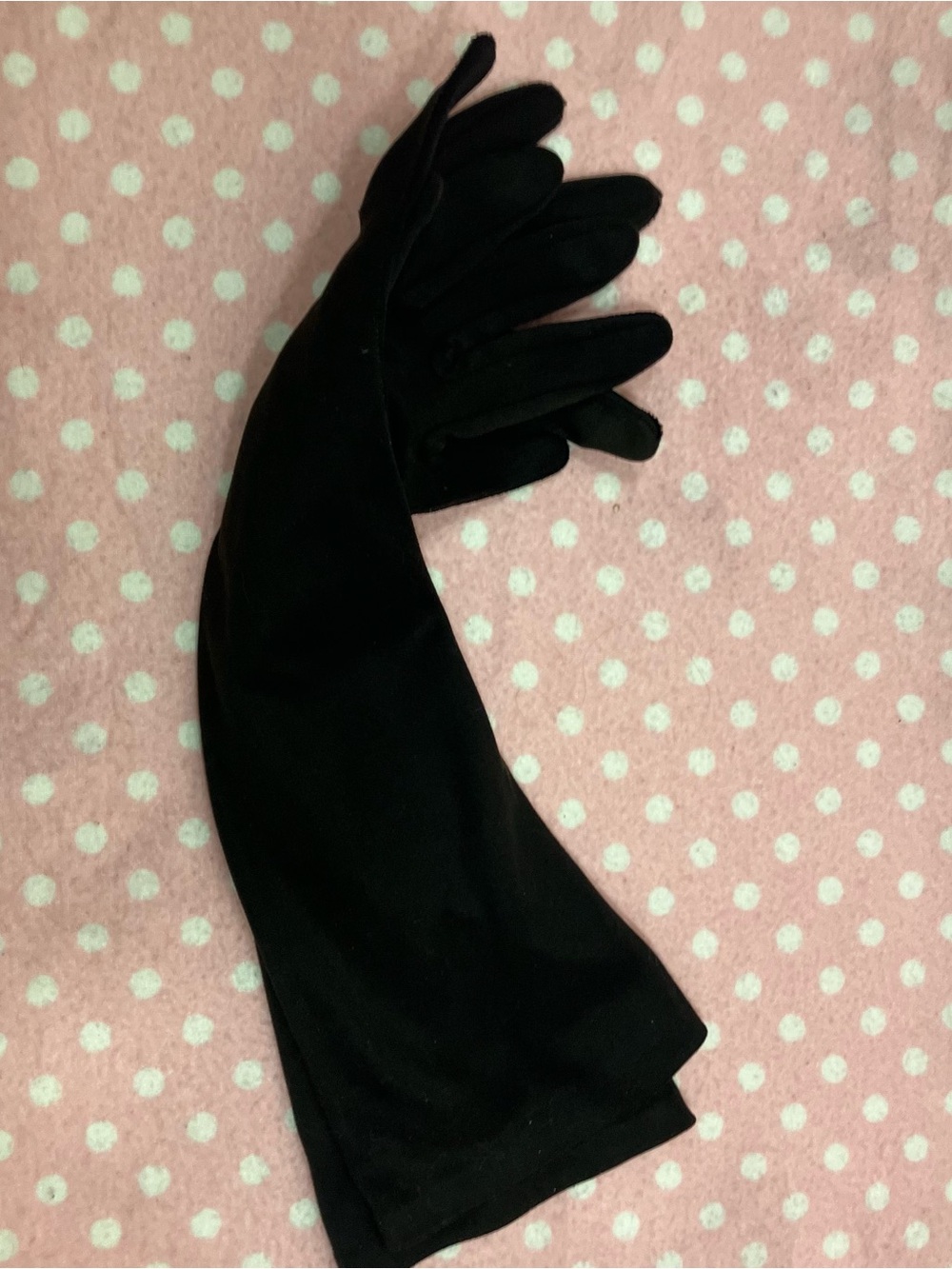 Vintage Faux Suede Gloves M - Picture 8 of 11